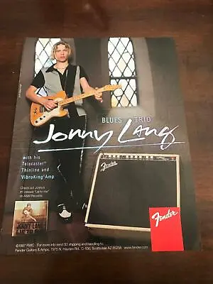 1997 VINTAGE 8X11 PRINT Ad FOR Fender GUITARS JONNY LANG TELECASTER THINLINE • $17.01