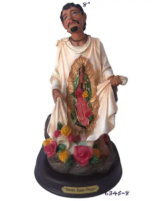 San Juan Diego Con Virgen De Guadalupe En Manto 8  St Juan Diego Statue 6345-8 • $39.99