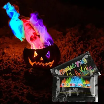 Coloured Flames Mystical Fire Magic Tricks Bonfire Sachets Fireplace 10G • $16.99