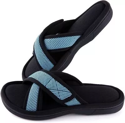 Women's Adjustable Sandal Slipper Memory Foam Summer Cross Strap House Slides • $13.39