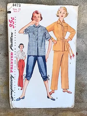 Vintage Simplicity Printed Pattern-jr. Misses' & Misses' 2 Piece Pajama • $4