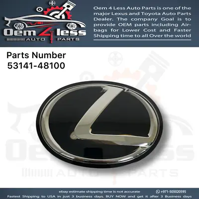 $99 • Buy Lexus ES350 Front Grille Emblem Logo Radar 2016 TO 2020 OEM 53141-48100