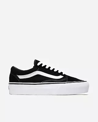 Vans Old Skool Platform Black White Women's Trainers New  • £37.89