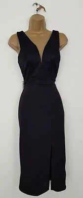 £14.99 • Buy New Walg Black Midi Pencil Dress Size 10 Women's 40's 50's Wiggle Cocktail Party