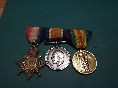 Ww1  British Trio  Medals   Named Nichols   Ref   Z 6 • £60