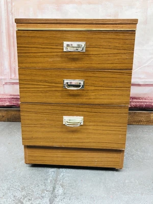 £15 • Buy Retro Teak Effect Bedside Cabinet 