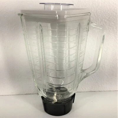 $24.95 • Buy 5 Cup Square Top 6 Piece Complete Glass Jar Replacement Set For Oster Blender