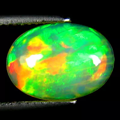 2.27 Ct Mesmerizing Oval Cabochon (12 X 9 Mm) Ethiopia Play Of S Rainbow Opal • $49.99