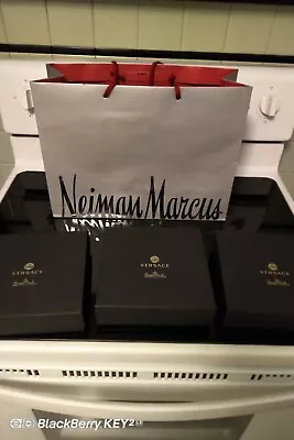 Neiman's Authentic Versace Set Of 12 Plates NIB Never Used Arabesque Ice + Free • $699.99