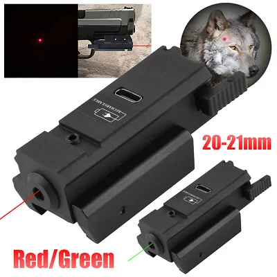 Green/Red Laser Sight Flashlight 20mm Rechargeable For Glock 19 Taurus G2C G3C • $18.52