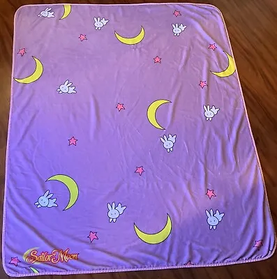 Sailor Moon Fleece Throw Blanket Anime 48 X 60  Moon & Stars • $18