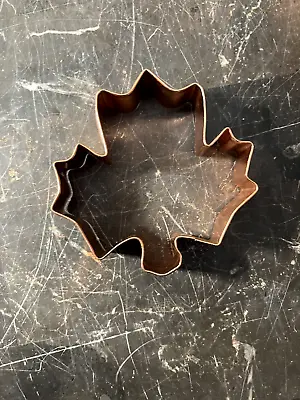 5  Copper Cookie Cutter HEAVY DUTY Maple Leaf ~ EXCELLENT • $9.99