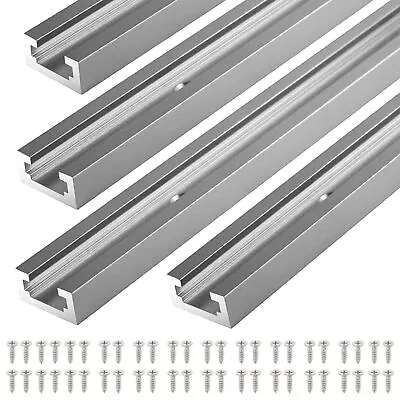 4PCS T Track Aluminum 48'' Double-Cut Profile Jig Tool Universal For Woodworking • $52.43