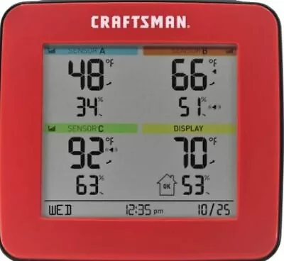 $79.59 • Buy Craftsman CMXWDCR01091 Instant Read Digital Multi-Room Monitor W/ 3 Remotes