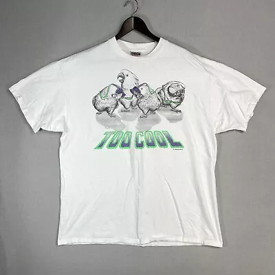 VINTAGE 90s Too Cool Birds T Shirt Size XXL Parrot Double Sided M24 • $18.48