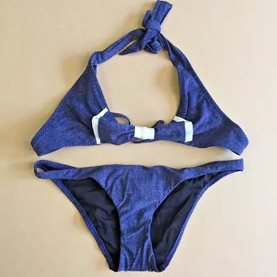 BNWT Tigerlily Womens Bikini 2 Piece Denim Navy Blue Size 10 Ladies • $59.95