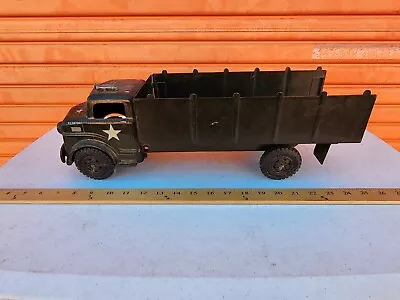 Vintage 50’s Marx Lamar Army Troop Transport Truck Pressed Steel Original • $150