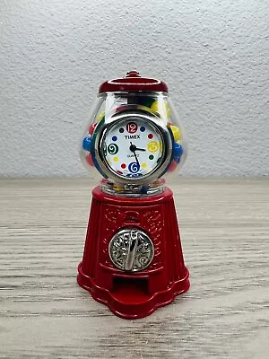 Vintage TIMEX Collectible Mini-Clock Gumball Machine Red • $19.99