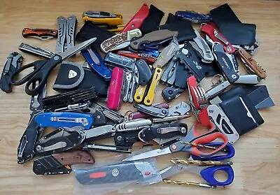 TSA LOT Of Knives Multi Tools & More! 15+ LBS Variety Mix! FREE SHIPPING! • $84.99