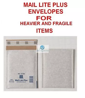 10 A000 White 110x160mm Bubble Mail Lite Plus Envelope For Heavier Fragile Item • £7.99