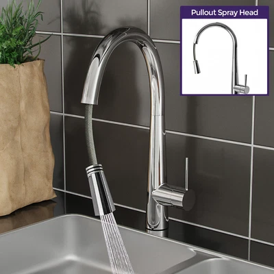 £69.99 • Buy Neptune Modern Single Lever Swivel Spout Kitchen Sink Mono Curved Mixer Tap
