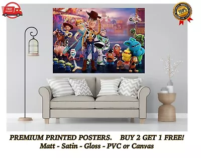 £14.70 • Buy Toy Story 4 Characters Classic Movie Poster Art Print Gift A0 A1 A2 A3 A4 Maxi