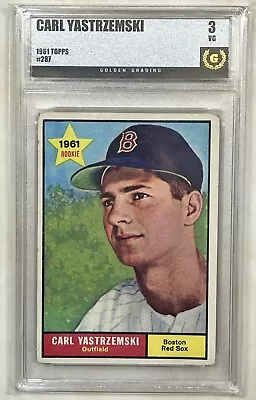 1961 TOPPS CARL YASTRZEMSKI BOSTON RED SOX HOF Golden Grade 3 • $29.99