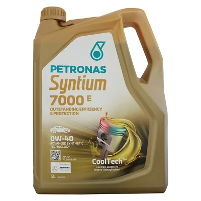 £42.95 • Buy PETRONAS Syntium 7000 E 0W-40 SP Fully Synthetic Car Engine Oil - 5 Litres 5L