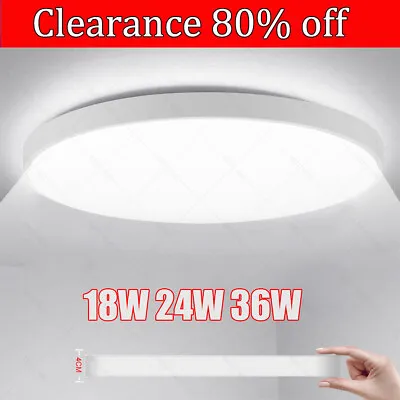 LED Ceiling Light Round Panel Down Lights Bathroom Kitchen Living Room Wall Lamp • £3.96