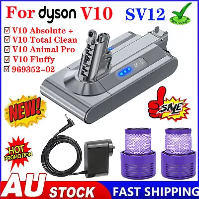 Replacement Battery For Dyson V10 Absolute Animal SV12 Battery / Filter Charger • $79.98