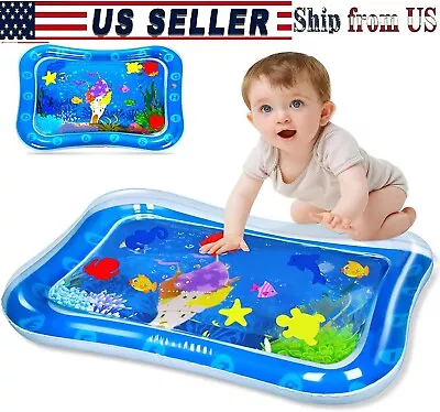 $11.99 • Buy Inflatable Baby Water Cushion Playmat Tummy Time For Infants Toddlers And Kids