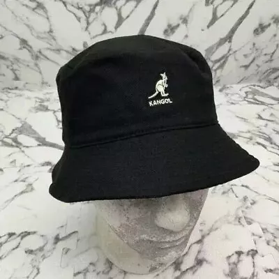 Kangol Black Washed Bucket Hat • $27