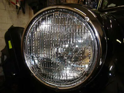 Vw Type 123 Bug Bus Ghia Headlight Rock Stone Guard Grills For 7  Sealed Beams • $59