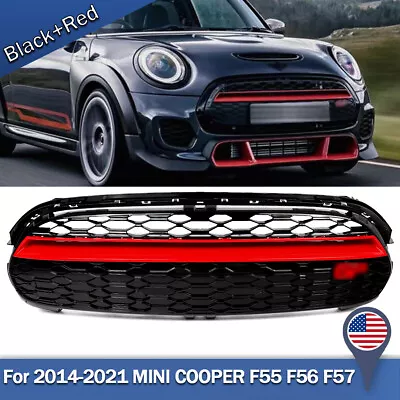 Front Bumper Grille W/ Red Trim GP Style For BMW MINI COOPER F55 F56 F57 14-2021 • $151.98