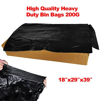 £115 • Buy Heavy Duty Black Bin Liners Rubbish Strong Bags Waste Refuse Sacks Bin Bags 200G