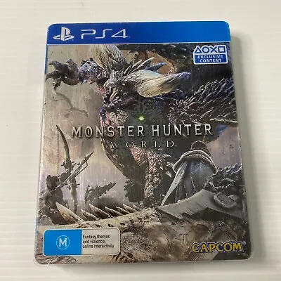 $46 • Buy Monster Hunter: World Limited Steelbook Edition (PS4, 2018) AUS PAL
