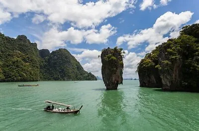 Ko Tapu Island Tall Skinny Islet Thailand Waterway Boat Photo Poster Art Print • $26.99