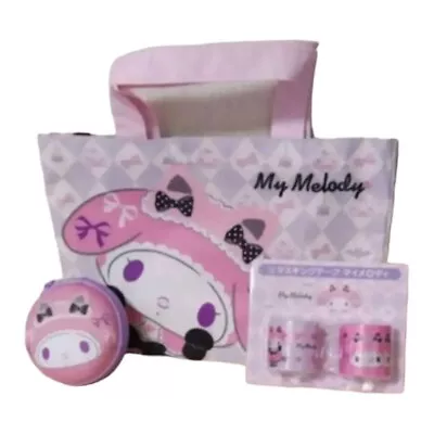 Sanrio Official My Melody Kuromi Tote Bag  Masking Tape Macaron Pouch Limited • $79.99