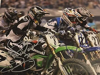 CHAD REED And JAMES BUBBA STEWART Dual Signed MOTOCROSS 8x10 Photo ORIGINAL • $89.99
