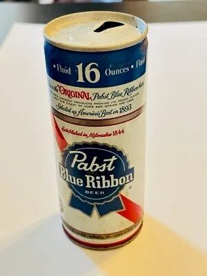 Beer Can - Pabst Blue Ribbon 16 OZ ( Top Open Steel ) • $8