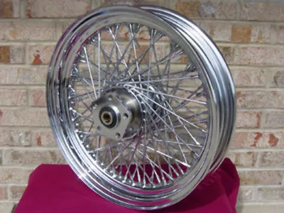 16  X 3  80 Spoke Chrome Front Wheel For Harley Fxst & Dyna Wg 1984-99 • $199