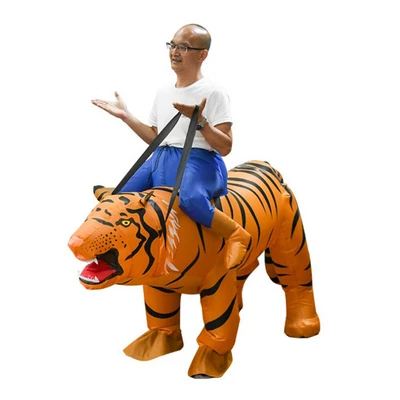 $32.55 • Buy Animal Tiger Inflatable Suit Halloween Cosplay Costume Half Body Party Outfits