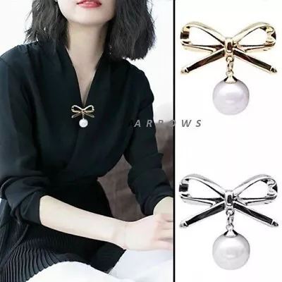 £3.99 • Buy Pearl Design Dress Cardigan Blouse Shawl Clip Brooch Pin Metal Alloy UK Seller