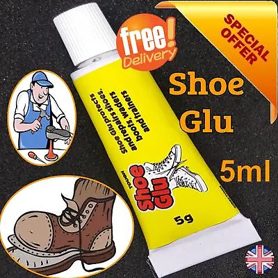 £3.49 • Buy SHOE GOO SHOE GLUE GLU 5g MEND REPAIR TRAINER BOOT HEELS SOLES LEATHER HOLES DIY