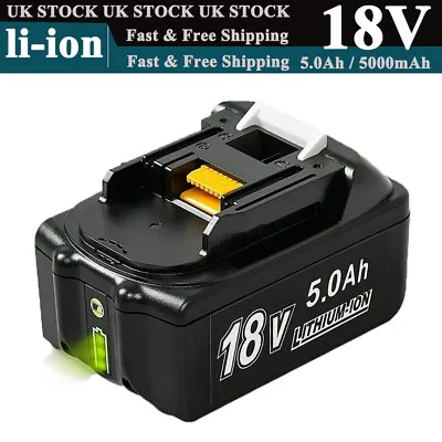 For Makita 5.0Ah 18 Volt BL1850 18V LXT Lithium‑Ion LED Indicator Battery BL1830 • £22.49