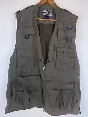 Ex Officio Vest Travel Wear Mesh Fishing Hiking Pockets Outdoors Mens L • $14.99