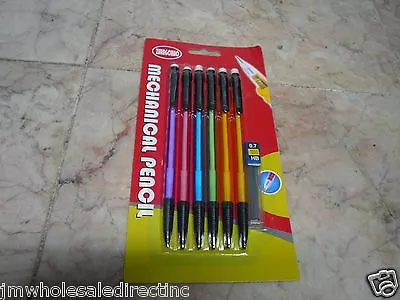 New ! 6PK Mechanical Pencil Assorted Color Medium 0.7  60mm 12 Pcs HB • $2.48