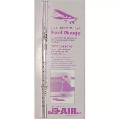 J-Air Fuelhawk Fuel Gauge - Cessna C-152 / 12 Gallon - Pre-Flight Fuel Dipstick  • $25.17