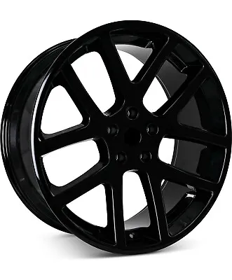 $1399.80 • Buy 24  Inch Gloss Black Replica SRT Wheels Rims 5x139.7 5x5.5 Ram Dodge STR10