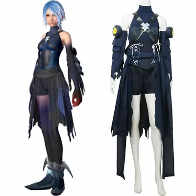 Game Kingdom Hearts III Cosplay Aqua Costume Outfit Halloween Adult Women Suit • $79.99